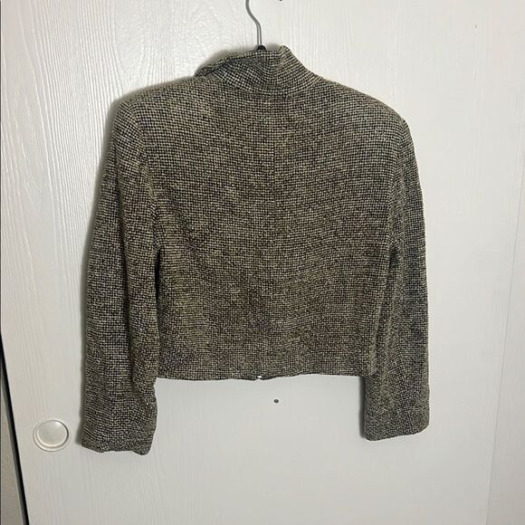 Women's Tweed Jacket - Beige - Picture 3 of 4